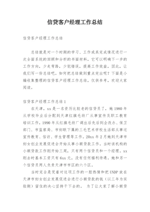 信贷客户经理工作总结.docx