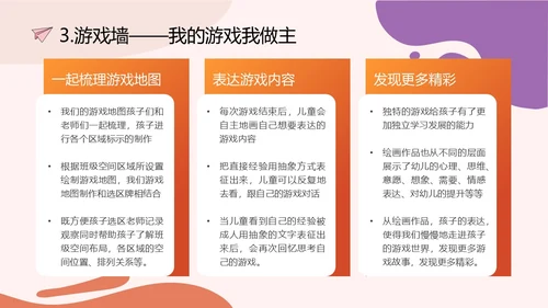 简约橘红色幼儿园班级环境创设PPT