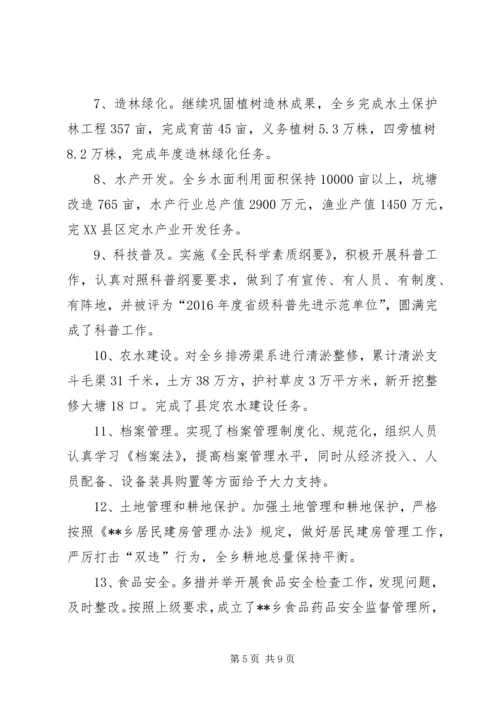 乡镇综合目标运行情况自查报告.docx