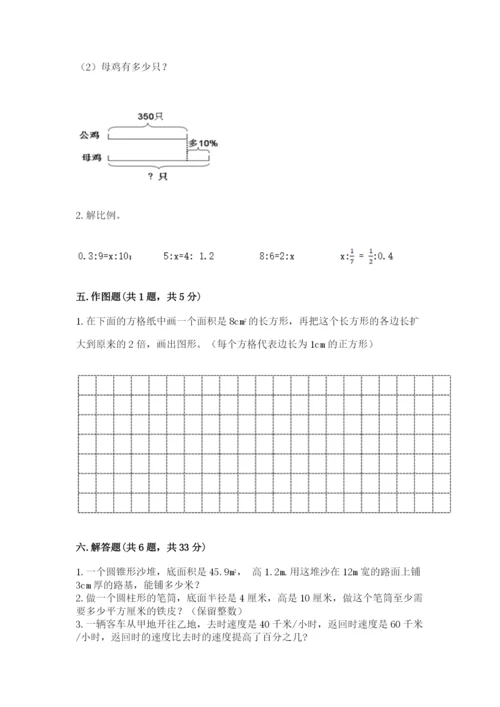 鲁甸县六年级下册数学期末测试卷往年题考.docx