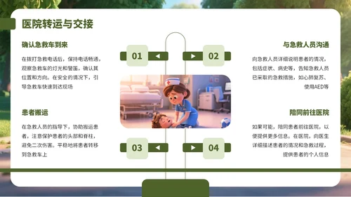 绿色3D风对昏厥人员急救诊断PPT