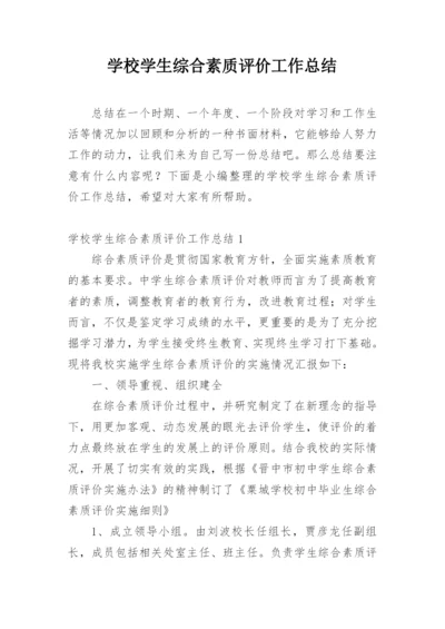 学校学生综合素质评价工作总结.docx