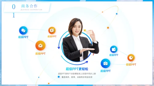 物业服务人员公司行政文员商务公关策划通用PPT模板