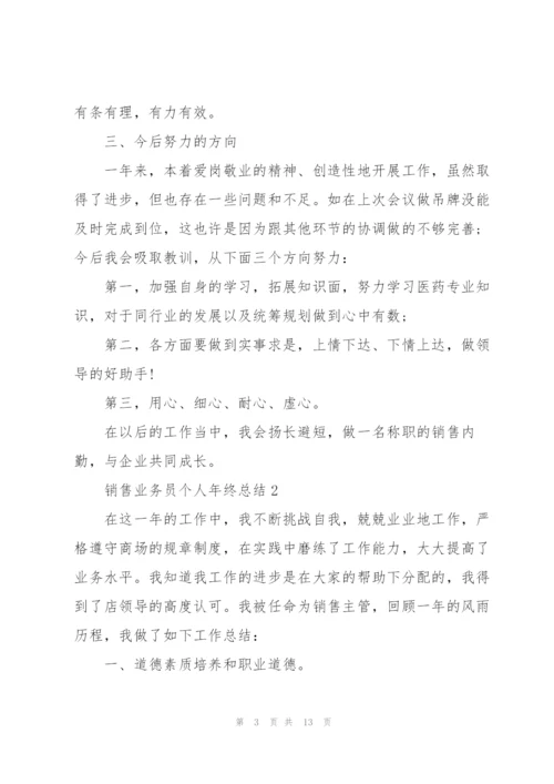 销售业务员个人年终总结5篇.docx