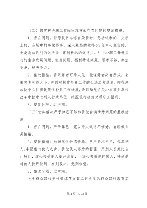 群众路线党性锻炼范文.docx