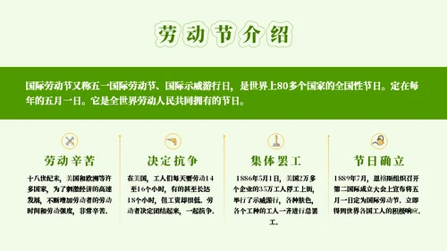 劳动最光荣五一劳动节主题班会通用PPT模板
