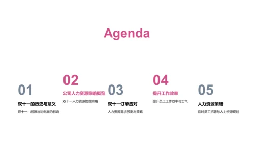 双十一人力规划报告PPT模板