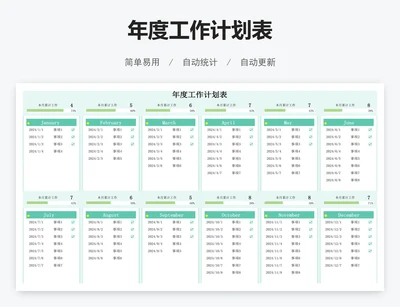 年度工作计划表