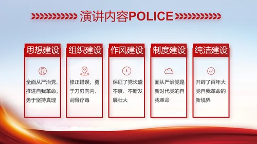 大气公安民警述职报告工作总结PPT动态模板