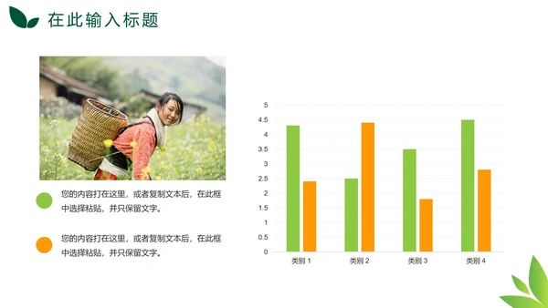 绿色渐变实景建设美丽乡村PPT模板