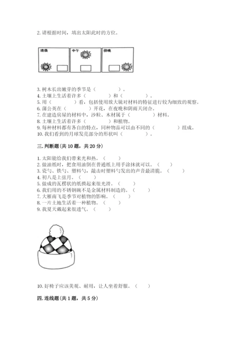 教科版二年级上册科学期末测试卷带答案（达标题）.docx