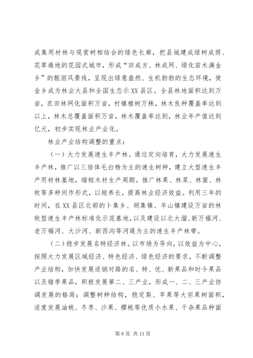 XX县区林业产业结构调整及发展方向初探 (3).docx