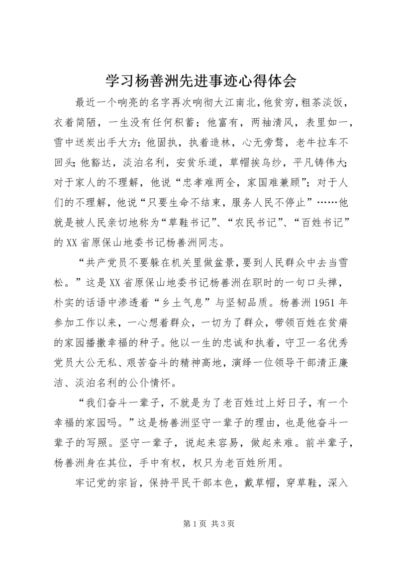 学习杨善洲先进事迹心得体会 (11).docx