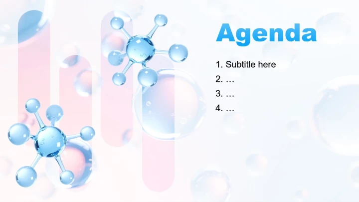 蓝粉色简约风医美医疗行业调研报告PPT主题模板