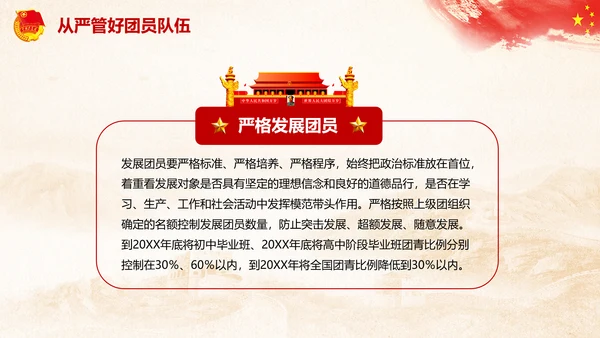 团委共青团学习全面推进从严治团PPT模板
