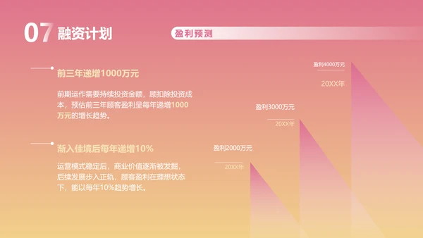 粉色渐变风格商业计划书