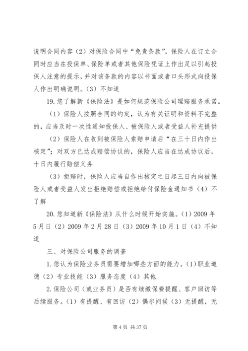 保险知识调查问卷.docx
