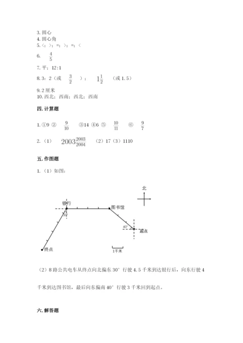 人教版六年级上册数学期末测试卷（网校专用）word版.docx