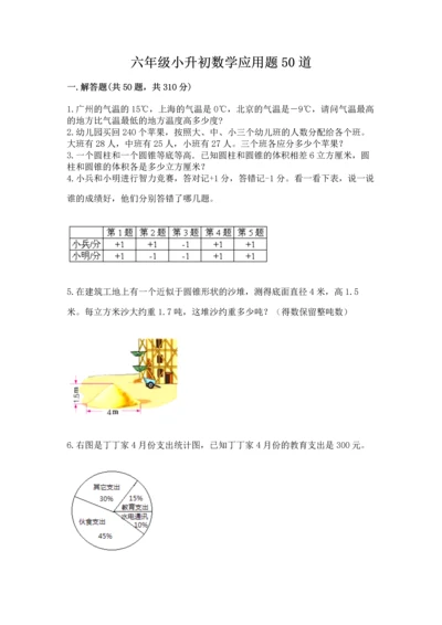 六年级小升初数学应用题50道附完整答案（网校专用）.docx