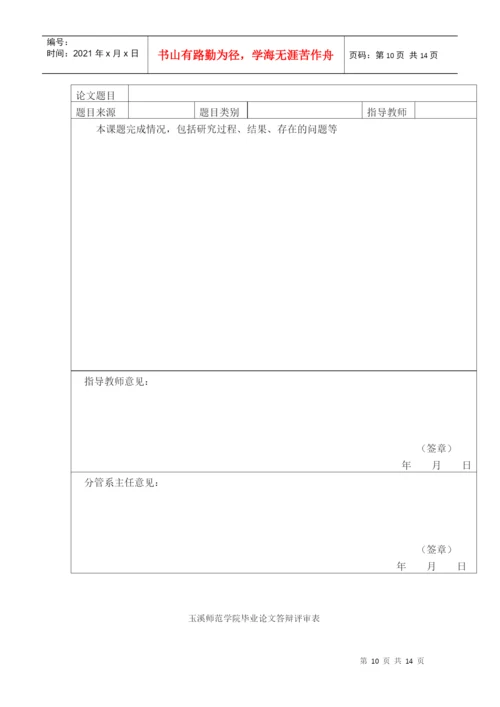 玉溪师范学院本科生毕业论文管理办法.docx