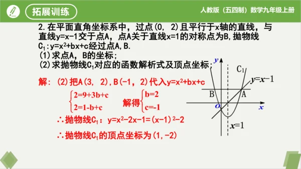 28.1.4+二次函数y=ax?+bx+c的图象和性质(第2课时）  课件（共21张PPT）