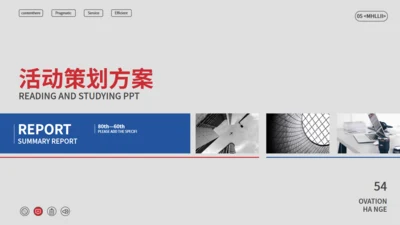 公司活动策划方案总结报告通用PPT模板