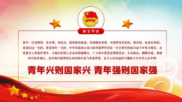 五四精神传承有我弘扬五四精神共青团PPT团课
