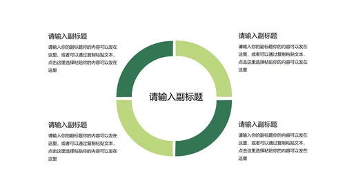 渐变风绿色总结汇报PPT模板