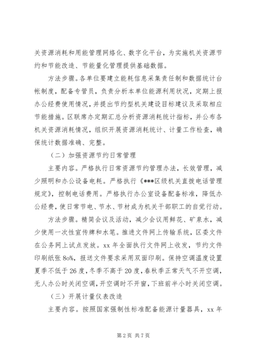 机关年度节约建设工作计划.docx