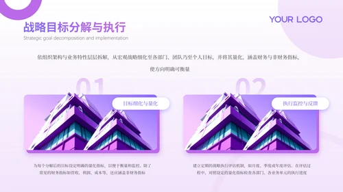 紫色系简约商务风工作总结通用PPT模板