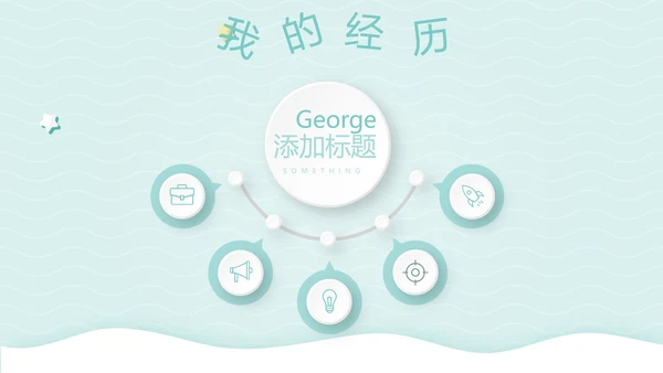 小清新可通可爱儿童班干部竞选个人简历自我介绍动态PPT模板