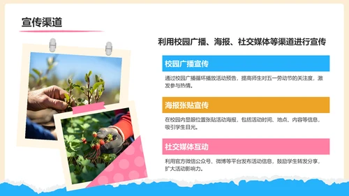 橙色摄影风五一劳动节校园活动策划PPT模板