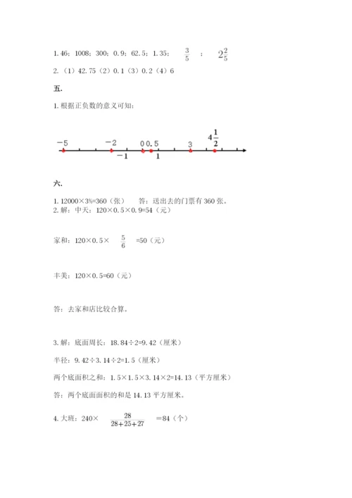 山东省济南市外国语学校小升初数学试卷及答案（名校卷）.docx