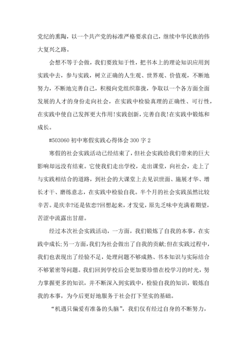 初中寒假实践心得体会300字5篇.docx
