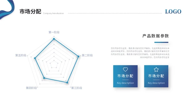 蓝色简约商务公司介绍企业介绍公司宣传介绍ppt模板