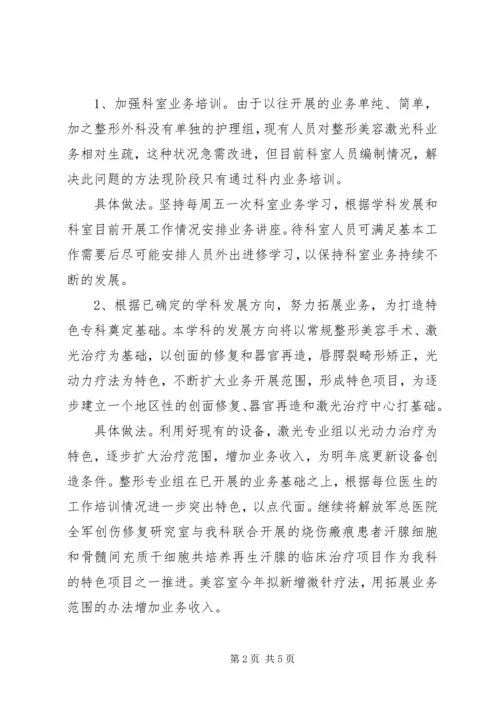 整形外科的年度工作计划.docx