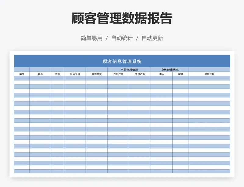 顾客管理数据报告