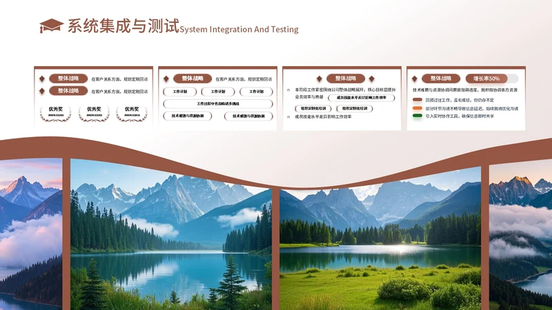 橙色创意风4项图文排版PPT单页