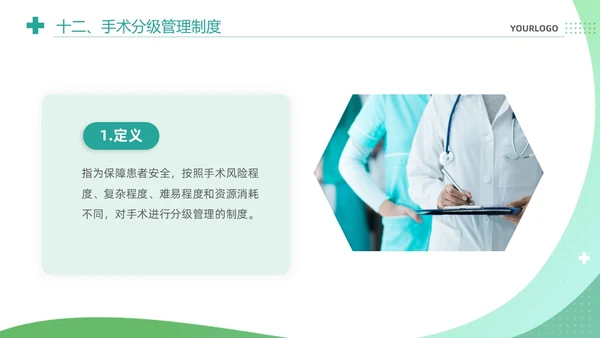 绿色清新简约医疗质量安全核心制度培训课件PPT