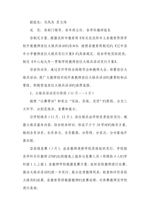 教师岗位大练兵实施专题方案.docx