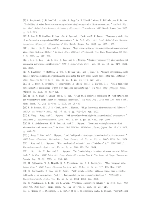 翻译mems相关论文微机械振动谐振器的规模集成极其振荡器实现.docx
