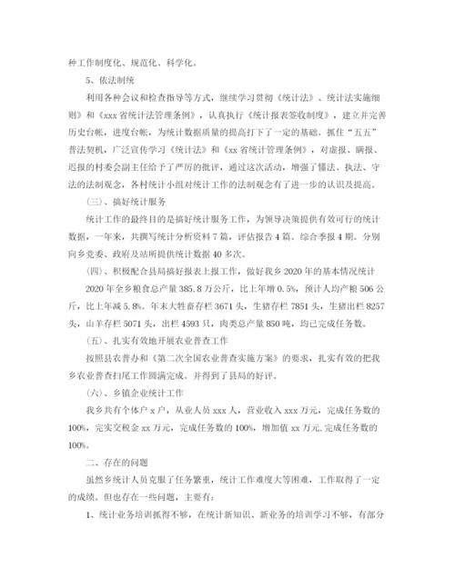 精编之乡镇统计个人工作总结范文三篇.docx