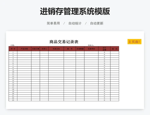 进销存管理系统模版