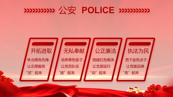 大气公安年终工作总结新年计划PPT