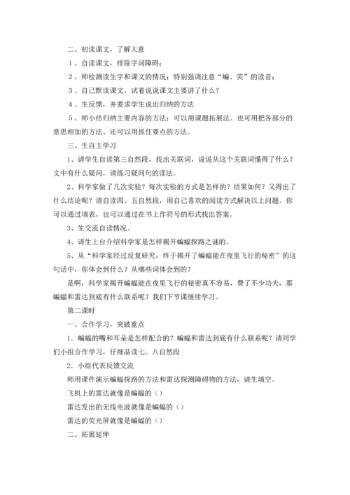 有关蝙蝠和雷达教案4篇.docx