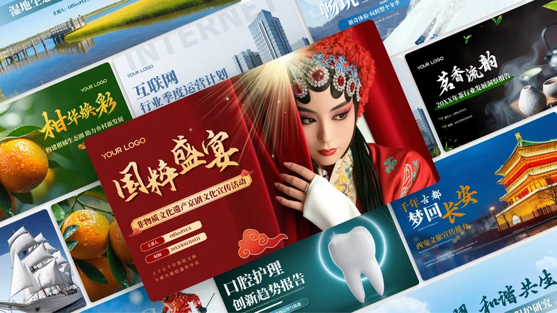 彩色简约封面页PPT版式合集
