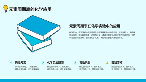 蓝色插画风初中化学元素周期表教学PPT模板