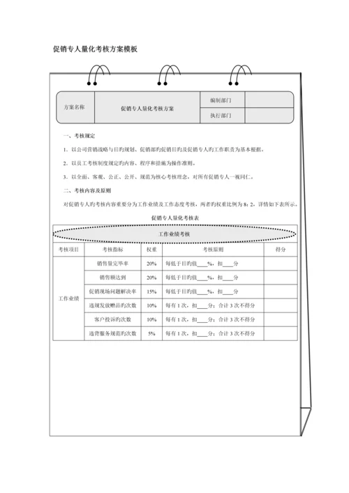 促销部量化考核全案.docx