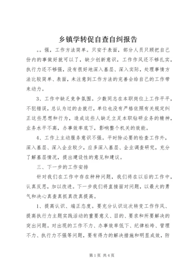 乡镇学转促自查自纠报告.docx