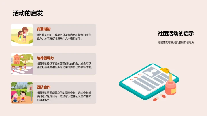 社团成员成长指导PPT模板